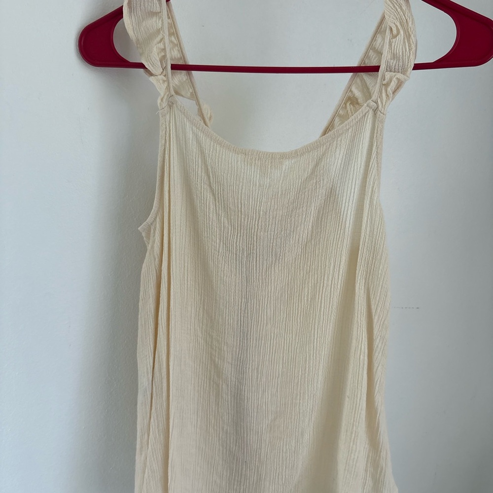 Cream Ruffle Embroidered Top - Picture 2 of 4